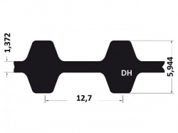 Řemen ozubený 570 DH 100 (25,40 mm)